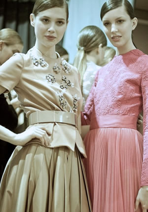 Backstage at Miss Dior Fall Winter 2012